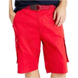 Levi's Snap Cargo Shorts Men's Size 30 Scooter Red Microdobby Stretch Canvas NWT